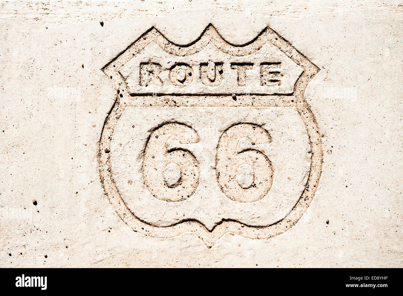Route 66 Schild, Arizona, USA Stockfoto