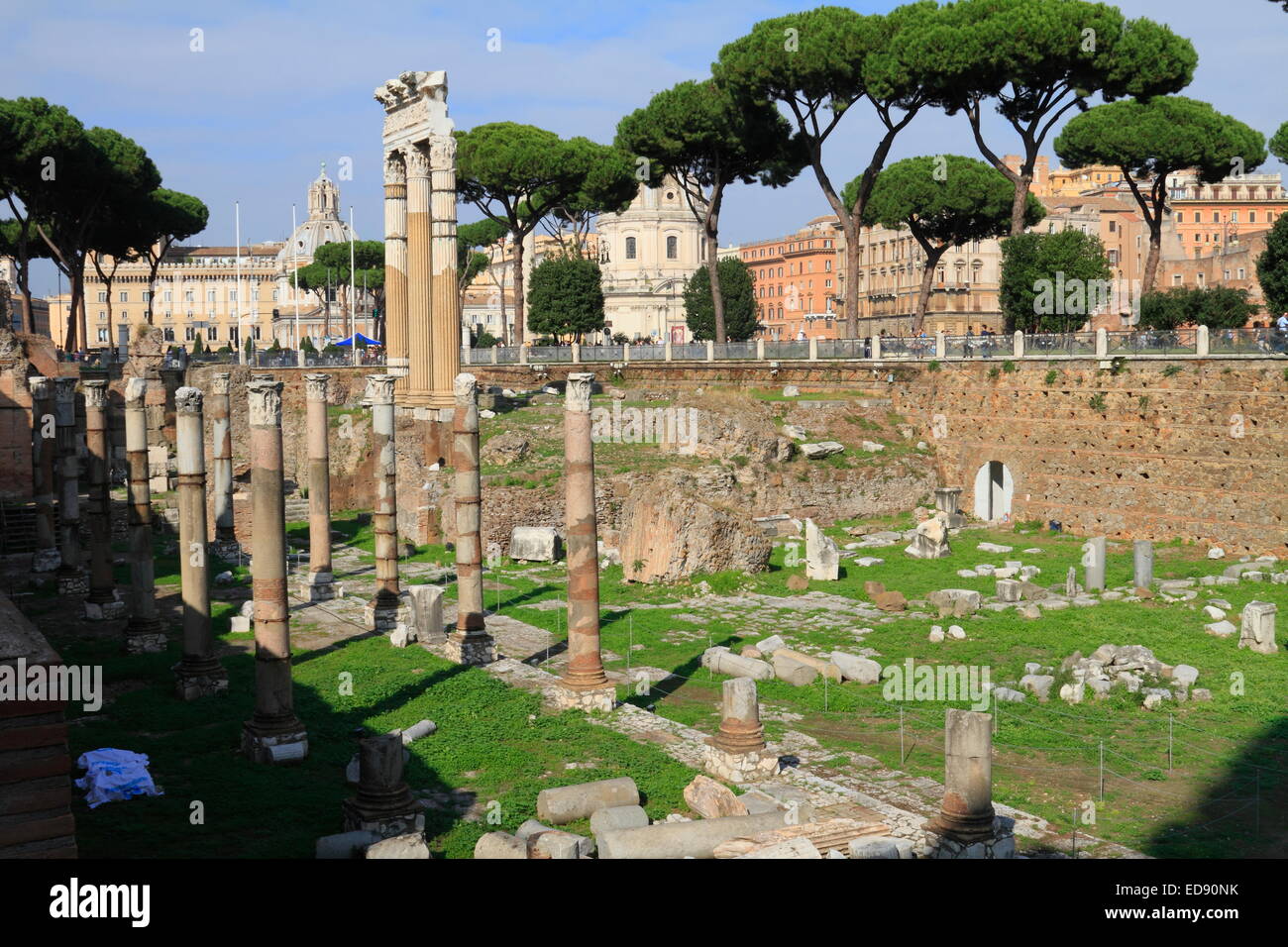 Alte historische Stadt Ruinen Forum Romanum, Latium, Rom, Italien Stockfoto