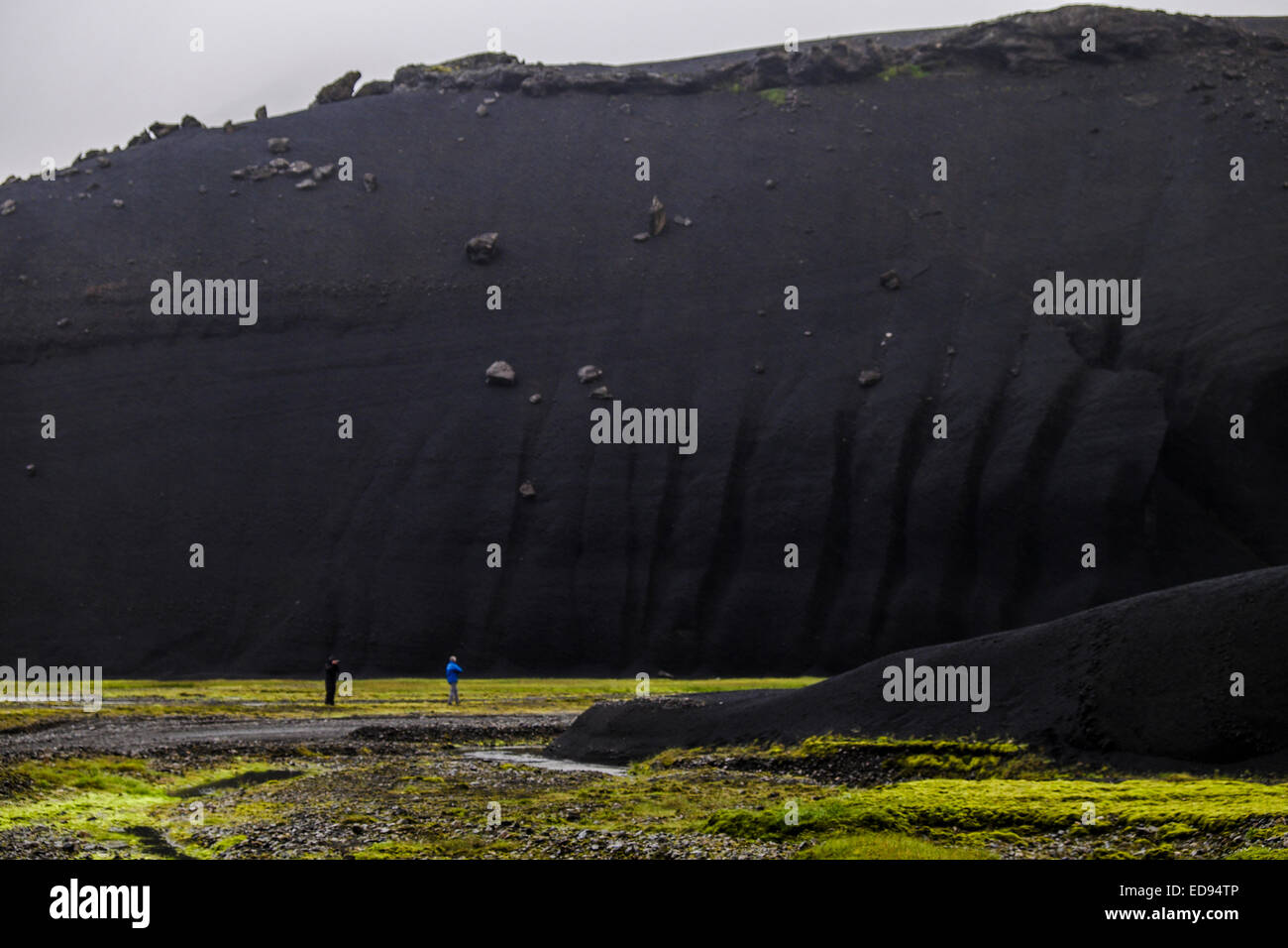 Fjallabaksleið Nyrðri Lebensraum, Landmannaaugar Bereich, Island Hochland im Sommer. Stockfoto