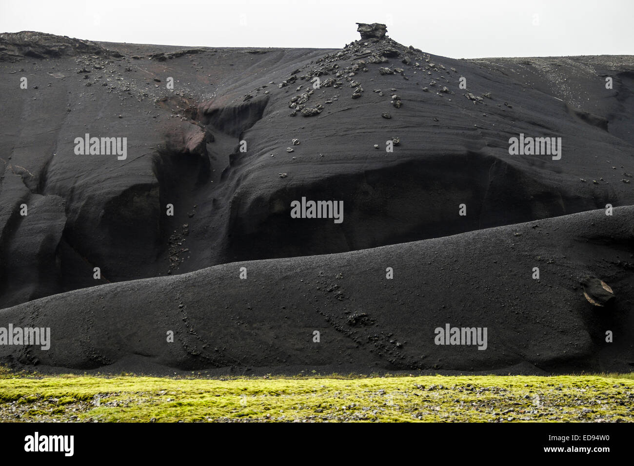 Fjallabaksleið Nyrðri Lebensraum, Landmannaaugar Bereich, Island Hochland im Sommer. Stockfoto