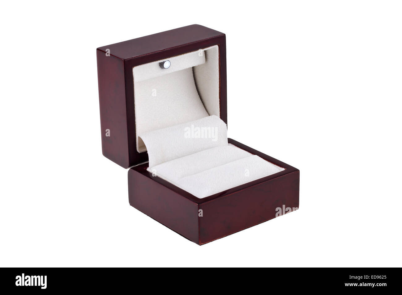 Luxus-Geschenk-Box, isoliert auf weißem Hintergrund. Stockfoto