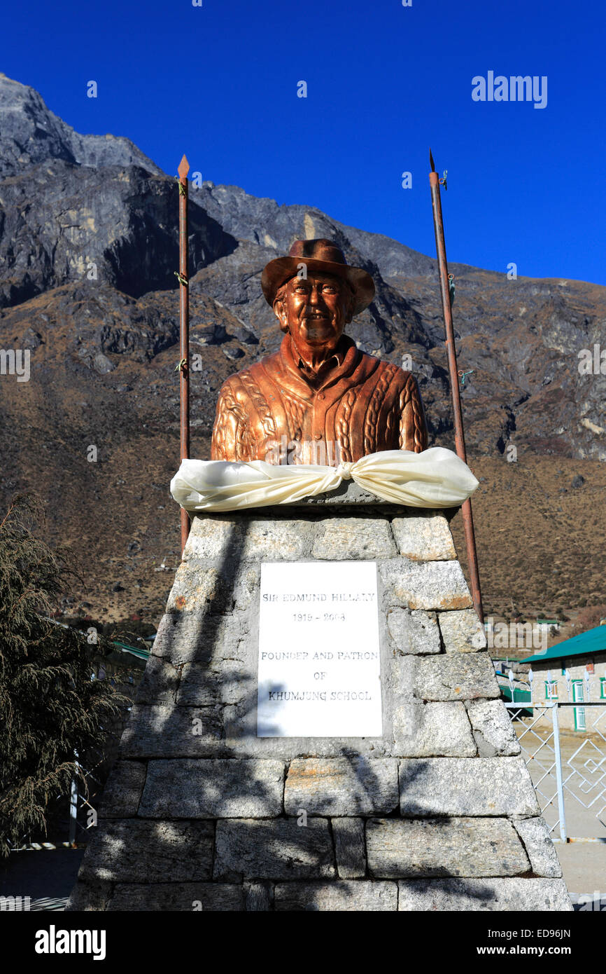 Der Sir Edmund Hillary Fakultät Khumjung, Sagarmatha Nationalpark, Solukhumbu Ortsteil, Khumbu-Region Ost-Nepal Stockfoto