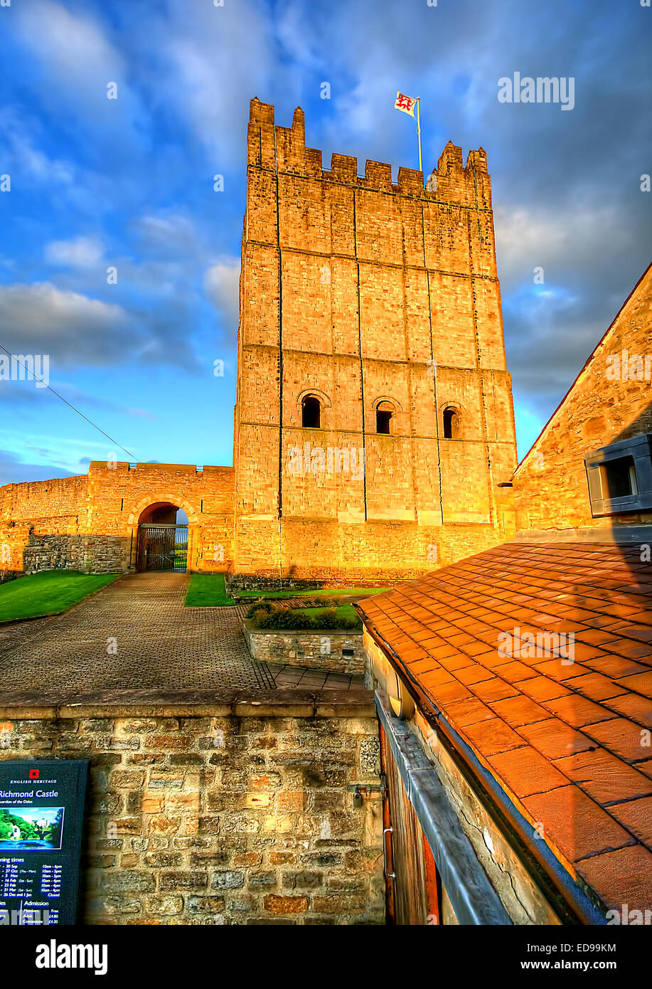 Das Schloss Richmond, North Yorkshire Stockfoto