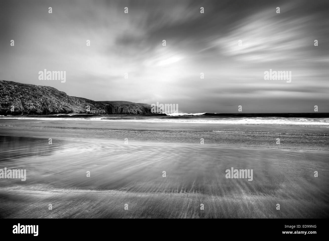 Isle of Lewis, Insel Harris, Berneray, Northa und South Uist, Eriskay, Barra und Vatersay Stockfoto