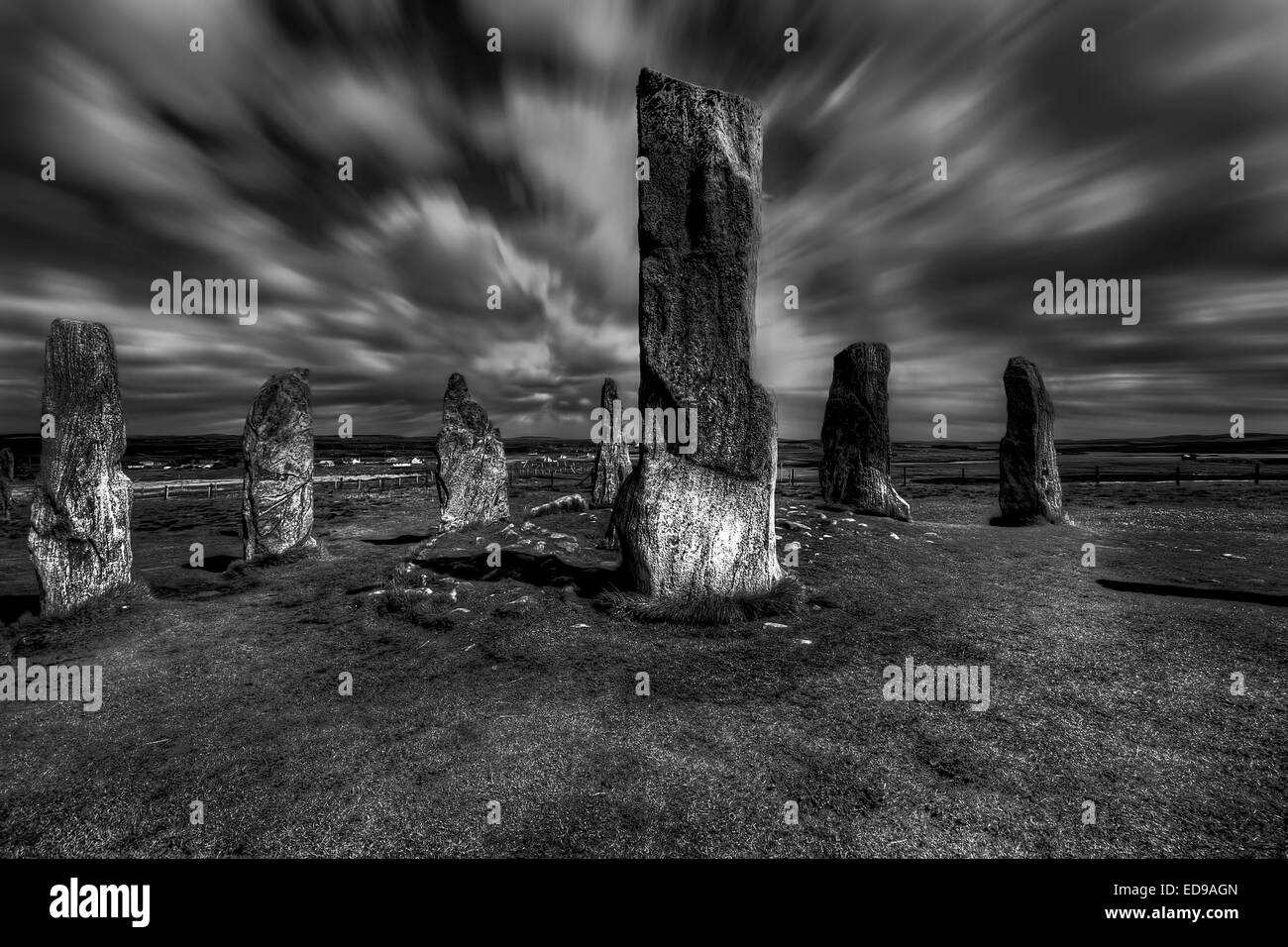 Isle of Lewis, Insel Harris, Berneray, Northa und South Uist, Eriskay, Barra und Vatersay Stockfoto