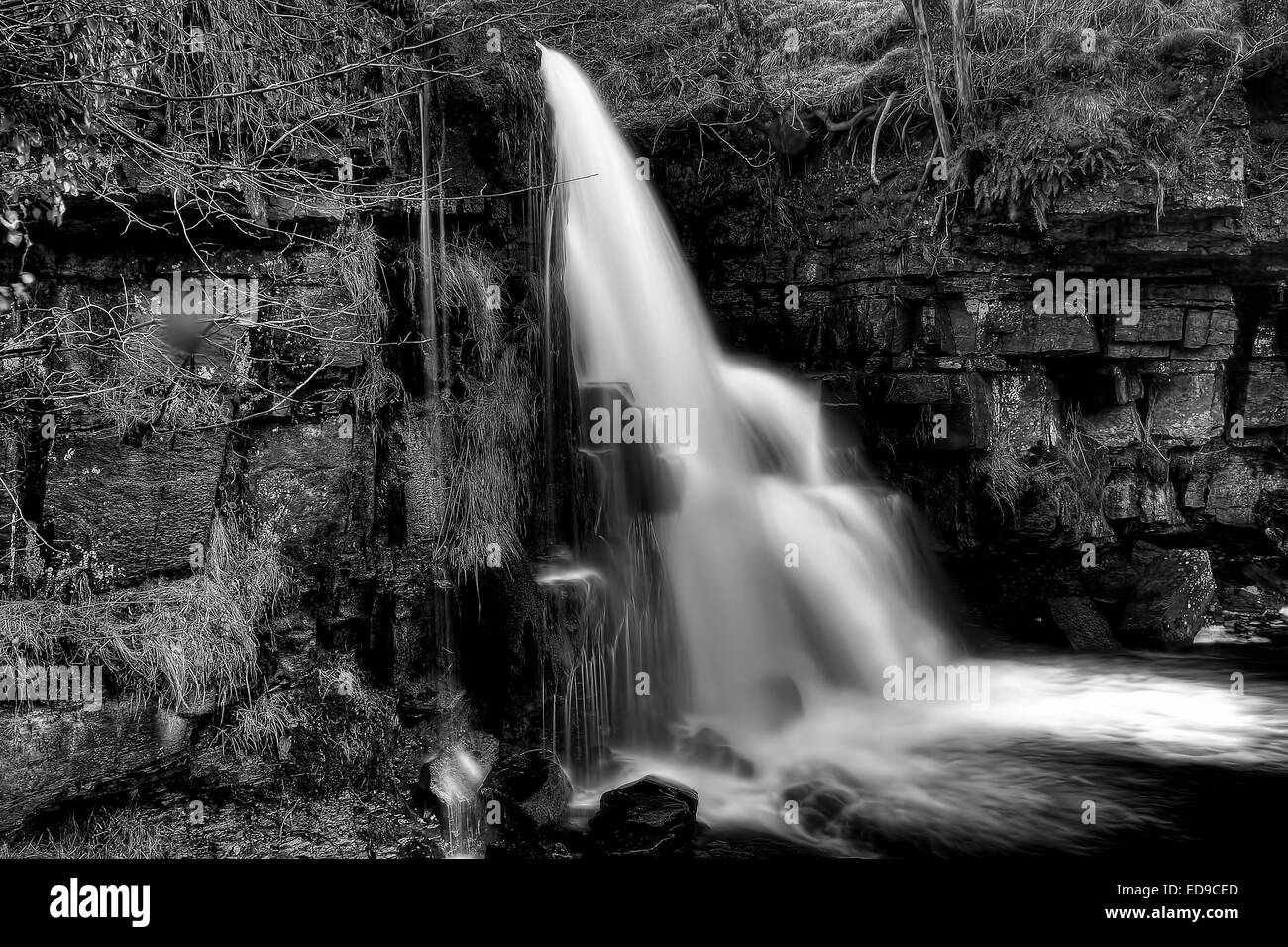 Osten Gill Force 1 Meile flussabwärts auf die Fluß Senke von Keld in der Yorkshire Dales National Park, North Yorkshire. Stockfoto