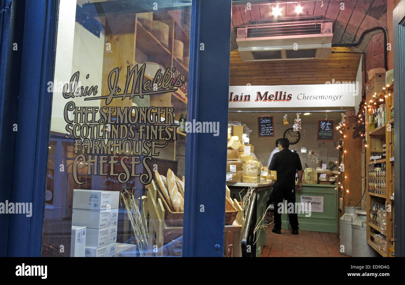Mellis Käsehändler Victoria St, Edinburgh, Scotland, UK Stockfoto