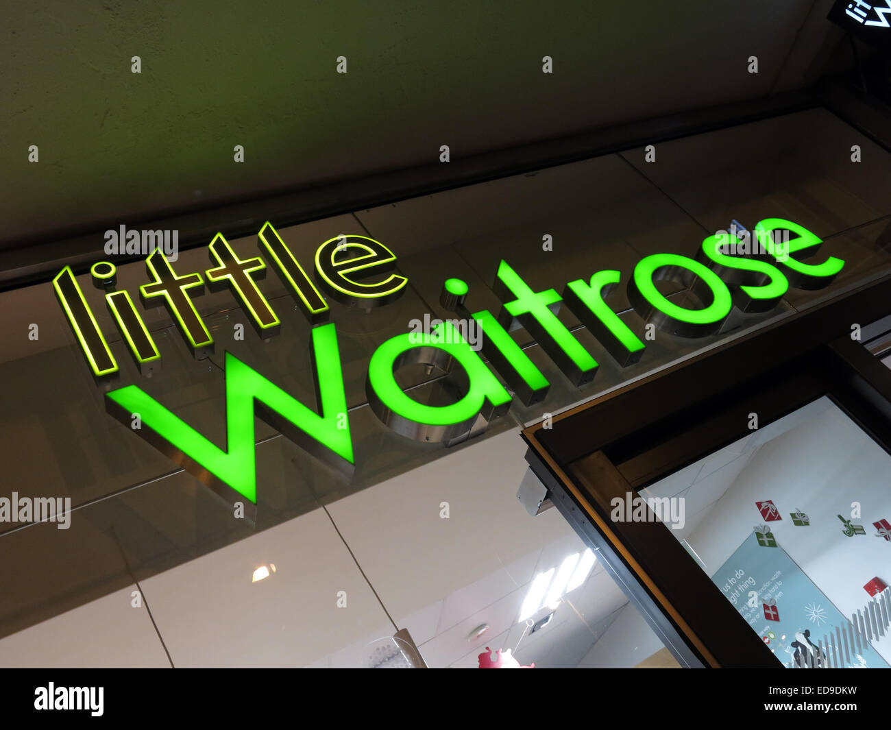 Wenig Waitrose John Lewis Partnership Lebensmittel Supermarkt, Zentrum der Stadt Manchester, England UK Stockfoto