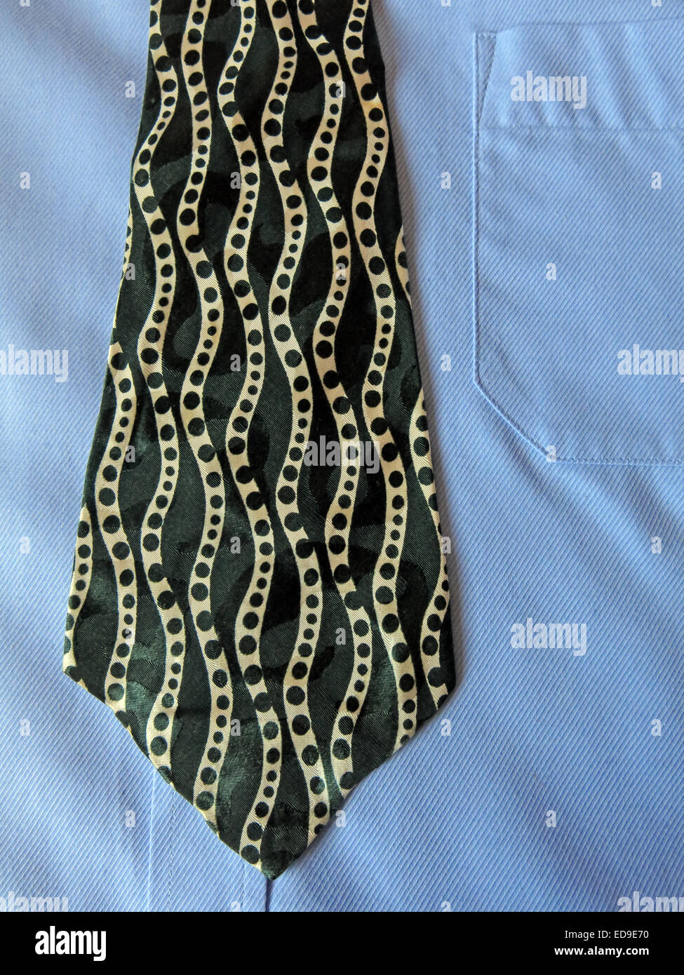 Interessante Oldtimer grüne Manhatten Krawatte, männliche Antik in Seide Stockfoto