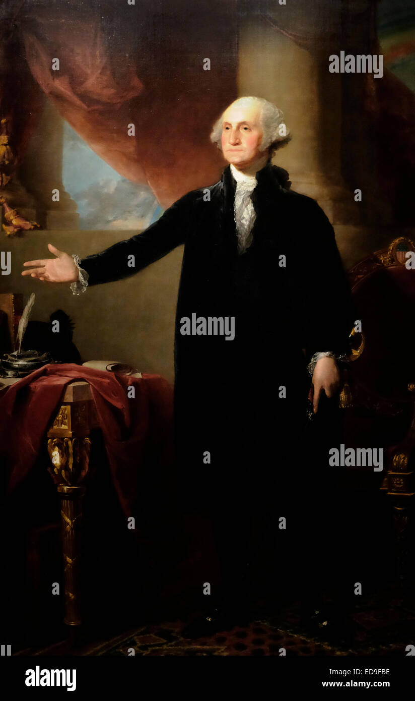 George Washington - erste Präsident - Landsdowne Portrait - Gilbert Stuart 1796 Stockfoto