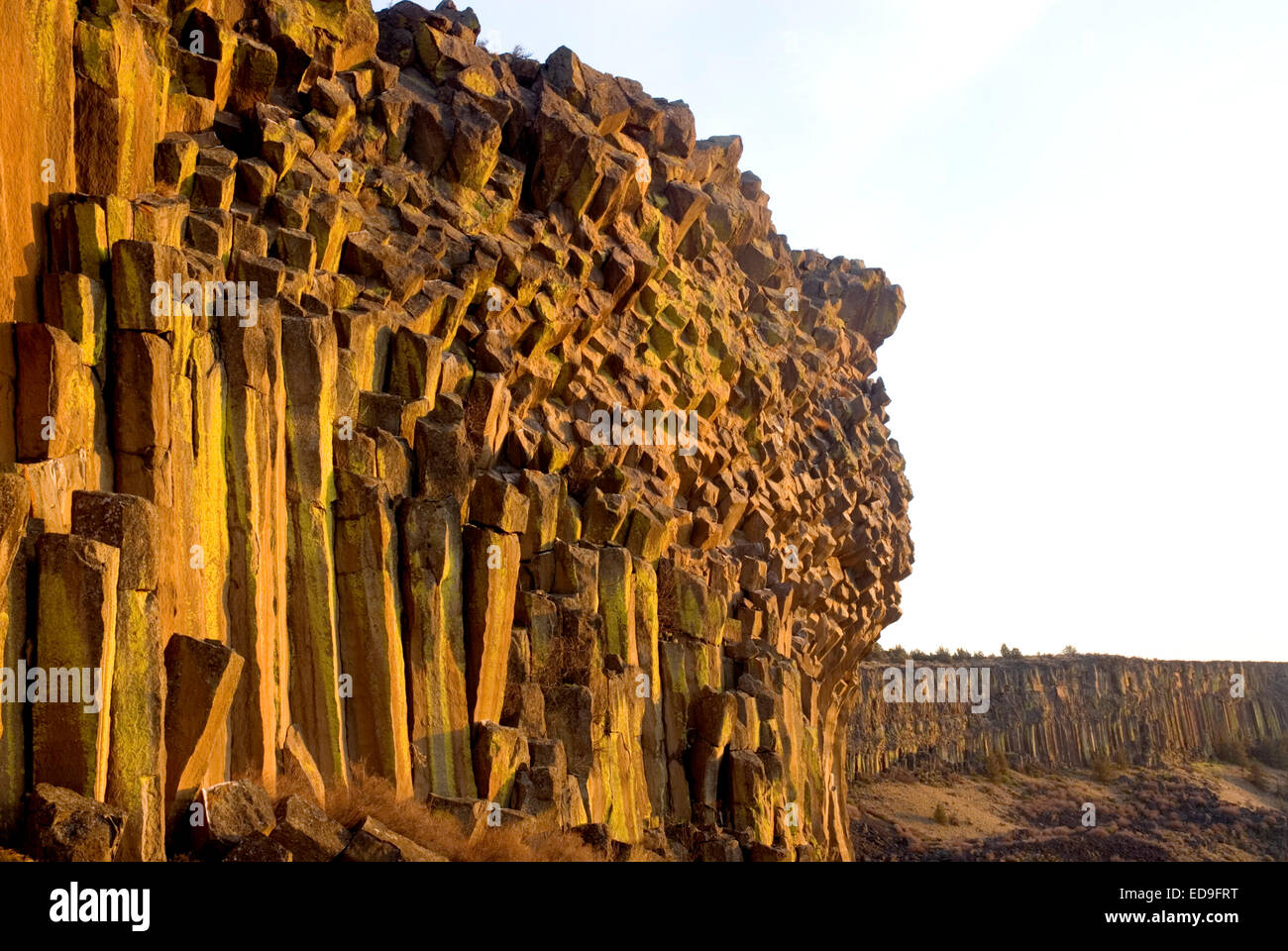 Trout Creek Klettergebiet befindet sich auf der Ostseite der Kaskaden in Zentral-Oregon Stockfoto