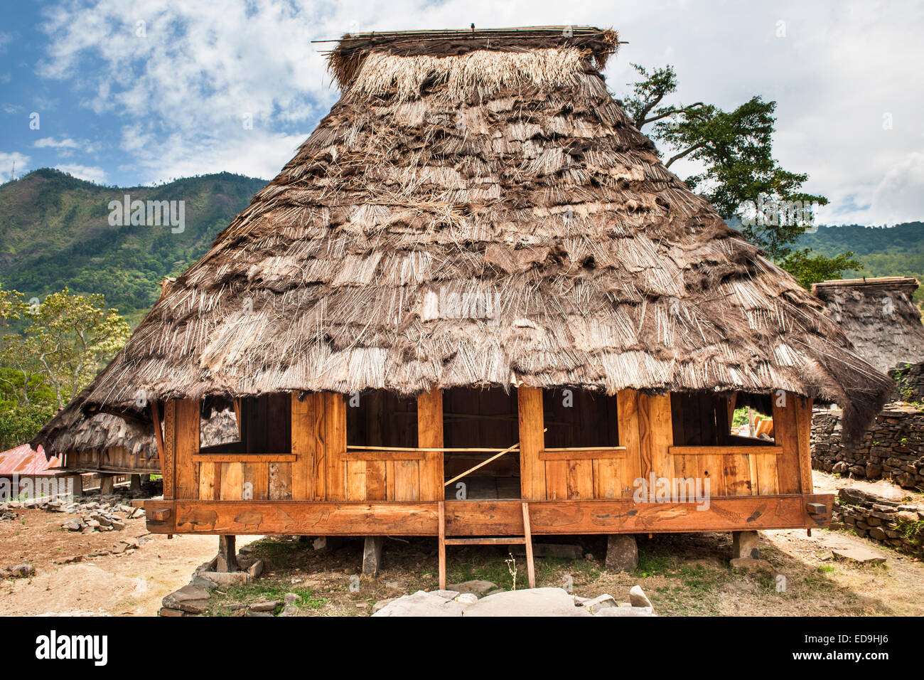 Wologai traditionelles Dorf der Insel Flores, Indonesien. Stockfoto