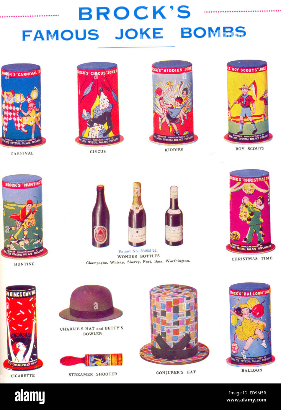 Werbung für Brock des berühmten Witz Bomben aus Faudels' Centenary