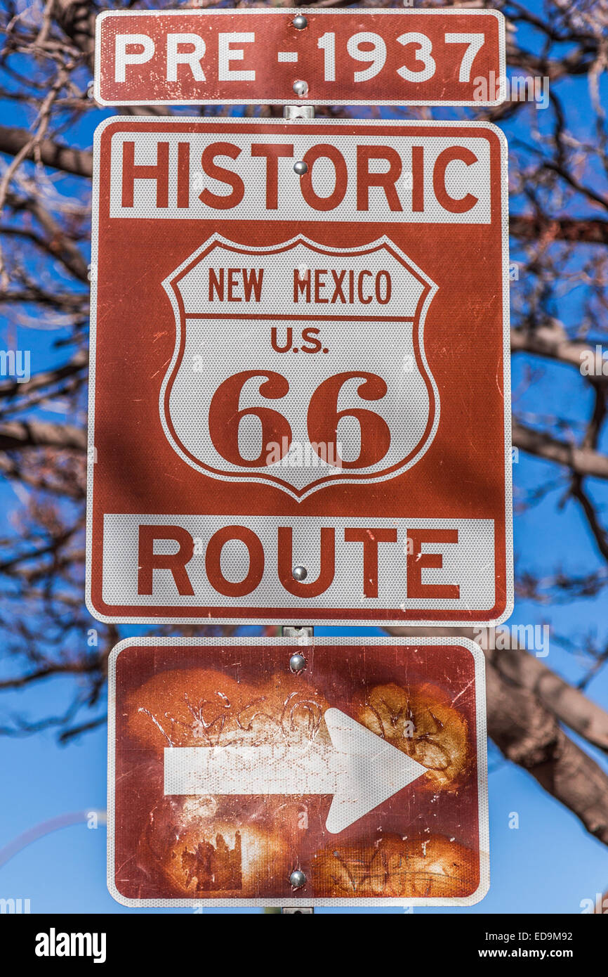 Route 66, Santa Fe, New Mexico Stockfoto