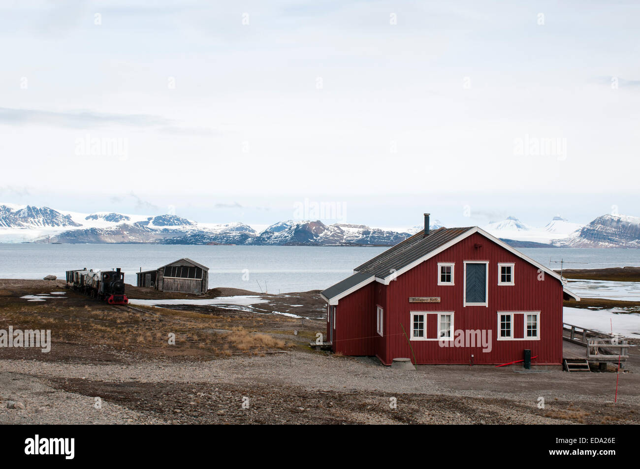 Ny-Alesund, Spitzbergen, Svalbard-Inseln, Norwegen Stockfoto