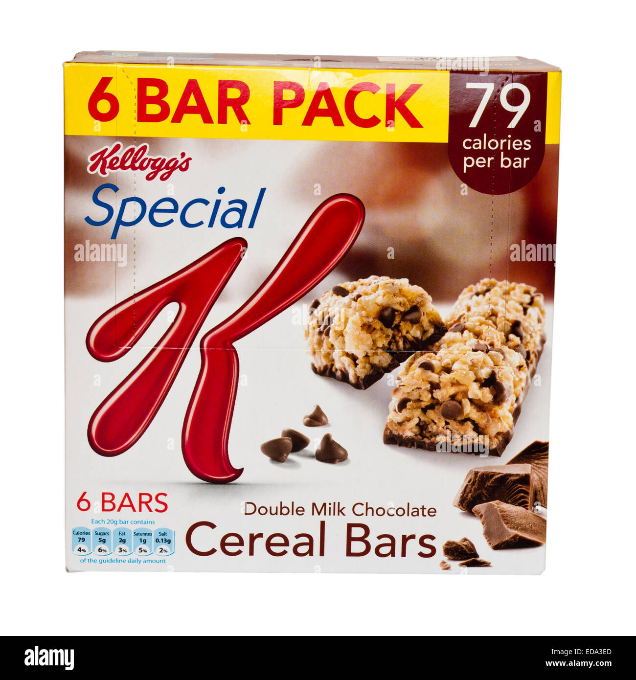 Schachtel mit Kelloggs Special K Schokolade Snack Riegel Stockfoto