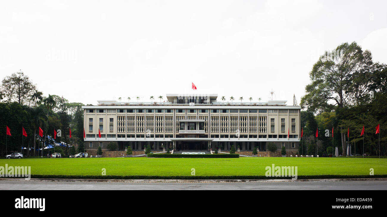 Wiedervereinigungspalast, aka Wiedervereinigungspalast, Ho Chi Minh, Vietnam. Stockfoto