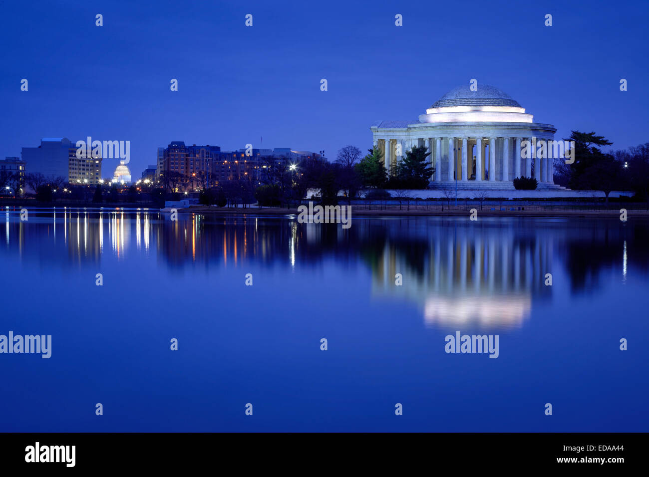 Jefferson Memorial im Gezeitenbecken in Washington, D.C. Stockfoto