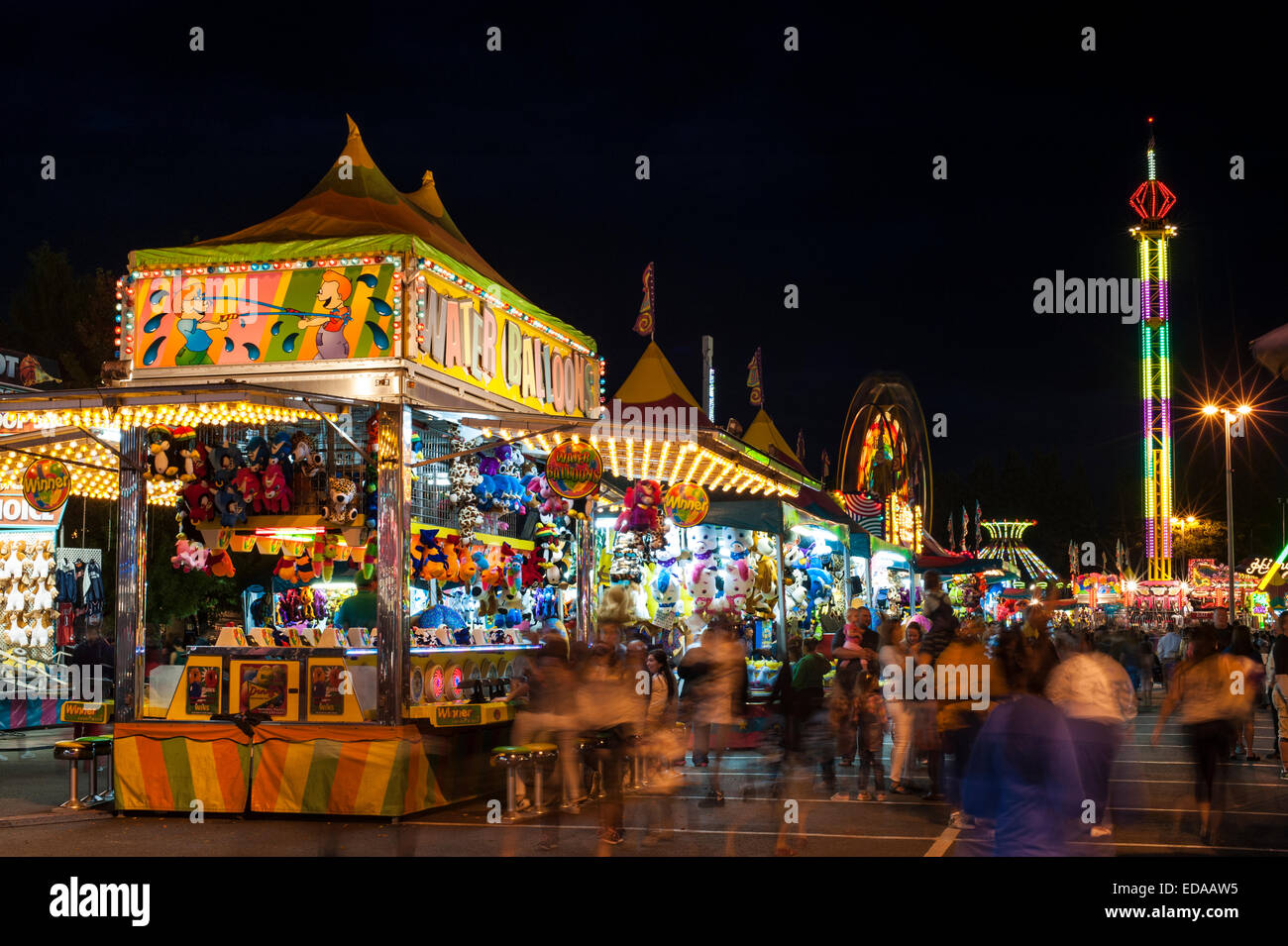 Evergreen State Fair mit Riesenrad Stockfoto