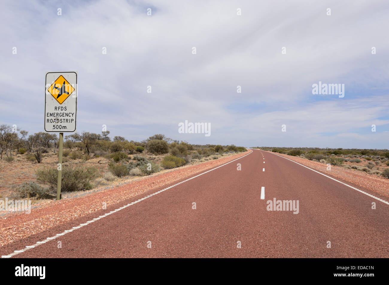 Royal Flying Doctor Service Notfall Roadstrip, South Australia Coober Pedy bis Port Augusta Stockfoto