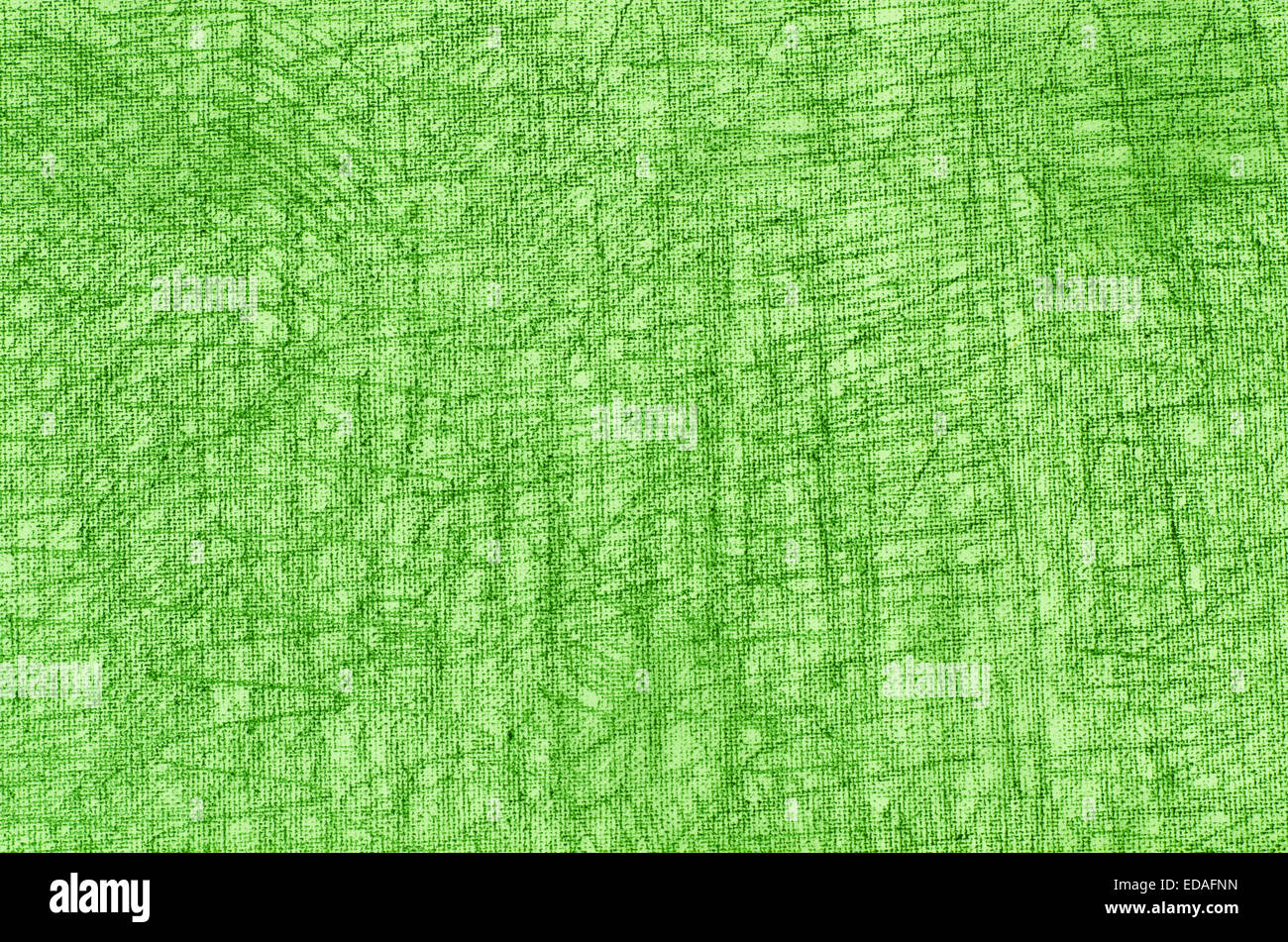 grüne Buntstiftzeichnungen auf weißem Papier Hintergrund Textur Stockfoto