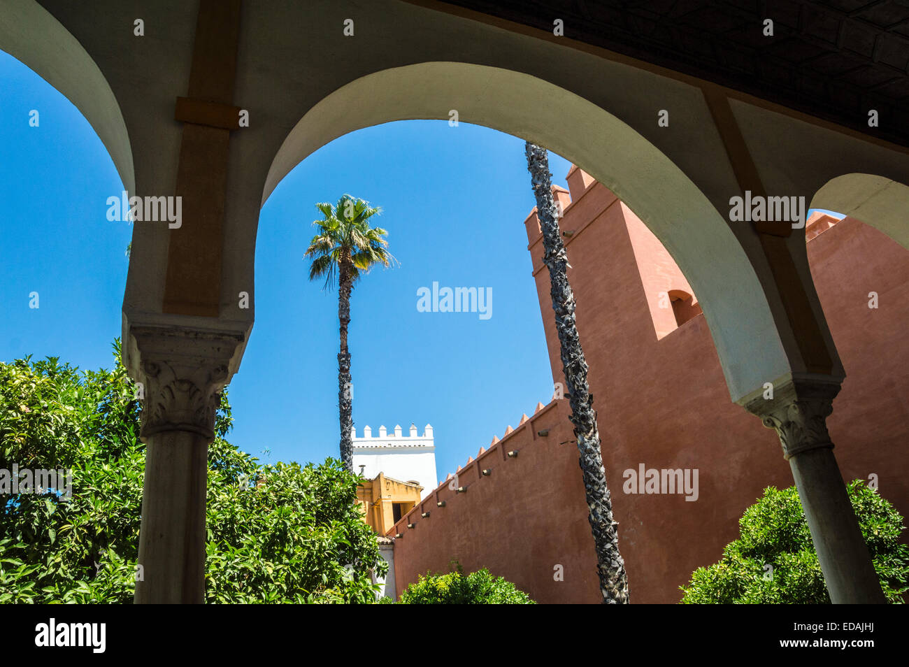 Real Alcazar, Sevilla, Andalusien, Spanien Stockfoto