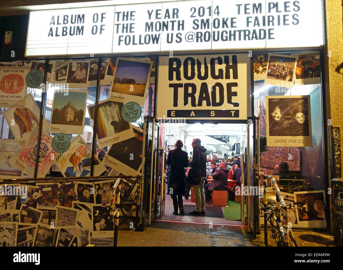 Rough Trade Osten Plattenladen, Brick Lane, London Stockfoto