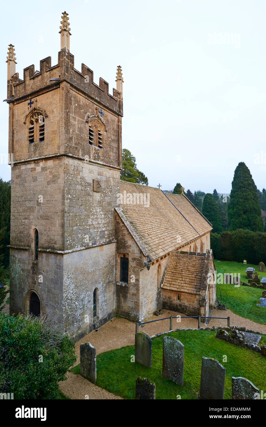 St. Marien-ein 12. Jahrhundert Norman Kirche auf dem Gelände des Cowley Manor Gloucestershire UK Stockfoto