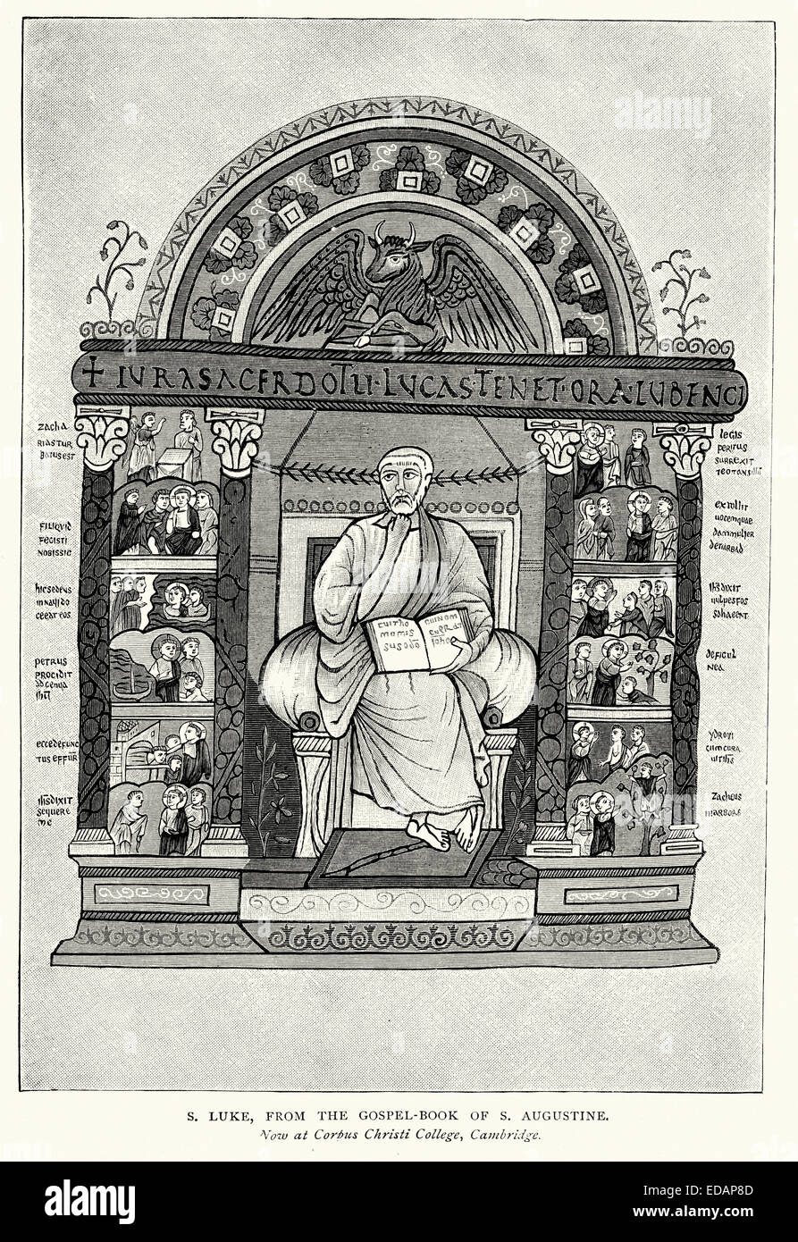 Der heilige Lukas aus dem Evangelium-Buch des Heiligen Augustinus Stockfoto Der heilige Lukas aus dem Evangelium-Buch des Heiligen Augustinus Stockfoto
