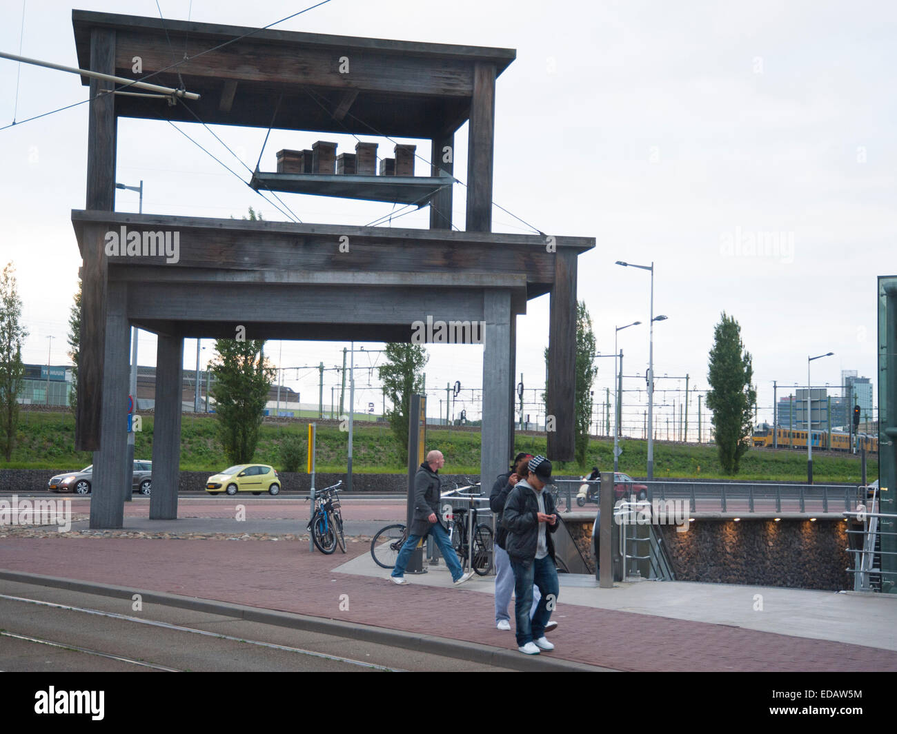 Sehr großer Tisch als Kunstwerk, Amsterdam, Niederlande Stockfoto