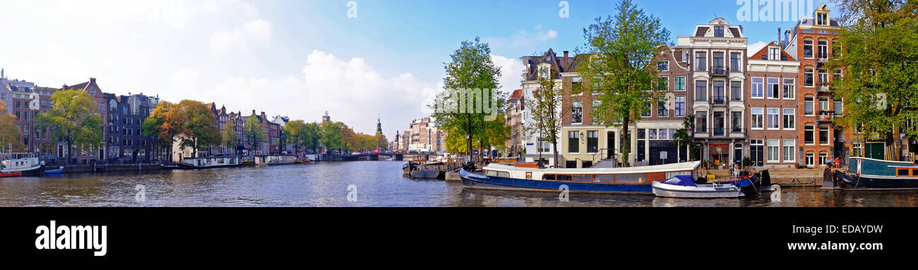 Panorama von malerischen Stadt von Amsterdam in den Niederlanden Stockfoto