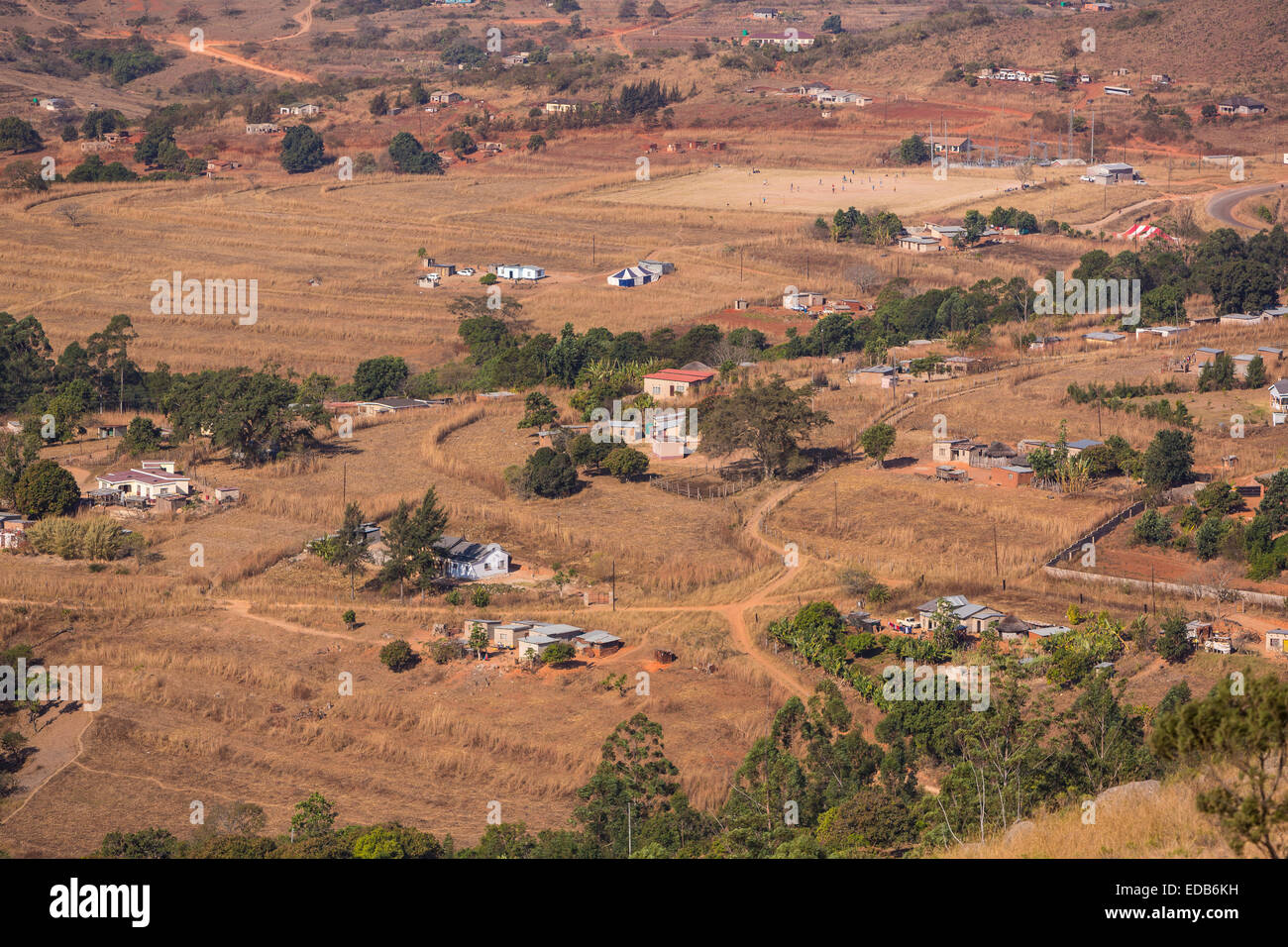 Swasiland, Afrika - ländliche Siedlung, Landwirtschaft und Haushalte. Stockfoto