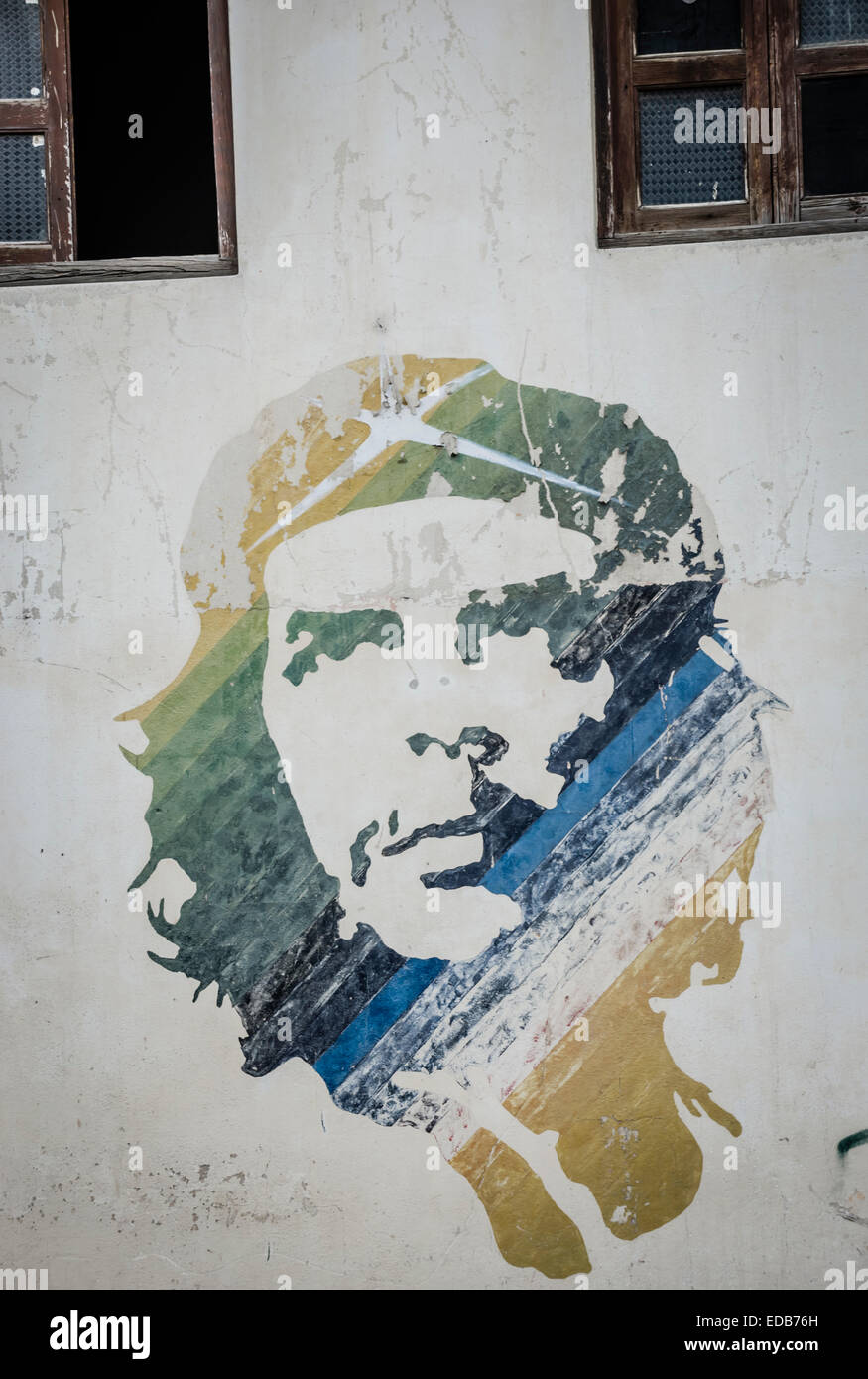 Ernesto 'Che' Guevara Linke, dessen Ideen Antiimperialismus als grundlegendes Element beinhalteten. Er verteidigte die Armen. In der kubanischen Revolution von 1956 bis 59. Stockfoto