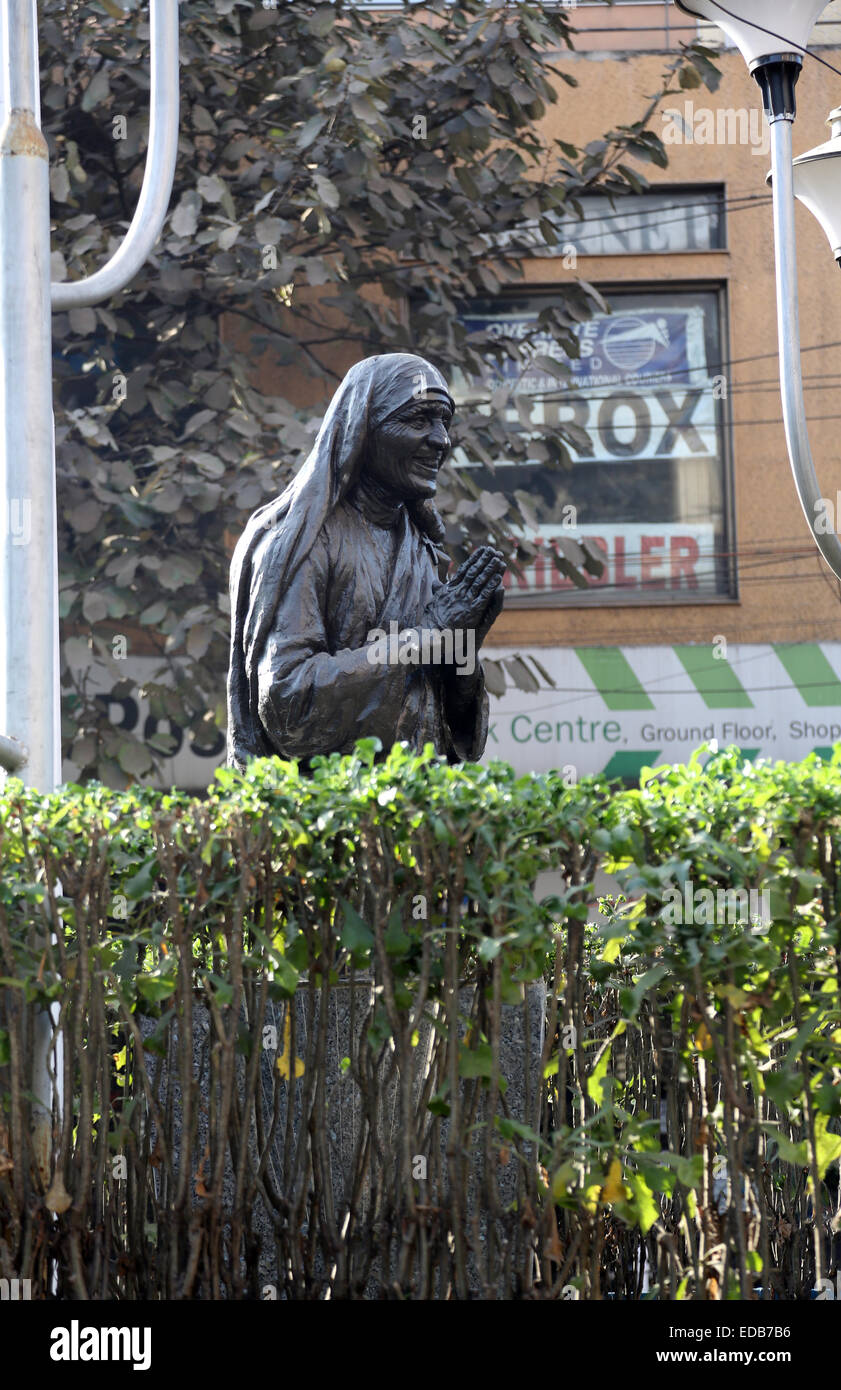 Denkmal von Mutter Teresa in Kalkutta, Westbengalen, Indien am 9. Februar 2014 Stockfoto