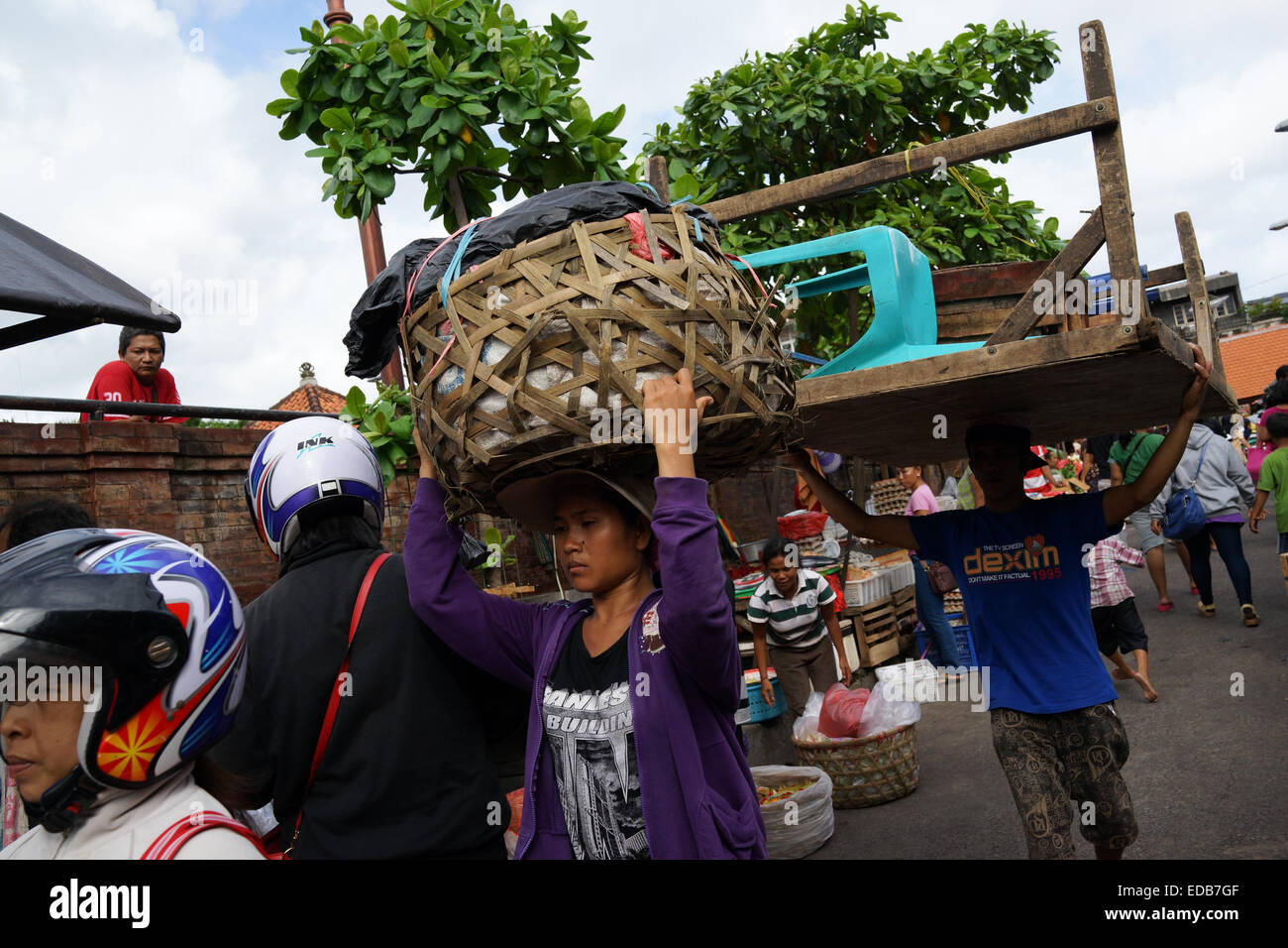 Badung traditioneller Markt, Denpasar, Bali. Badung Markt ist der größte traditionelle Markt in Bali. Stockfoto