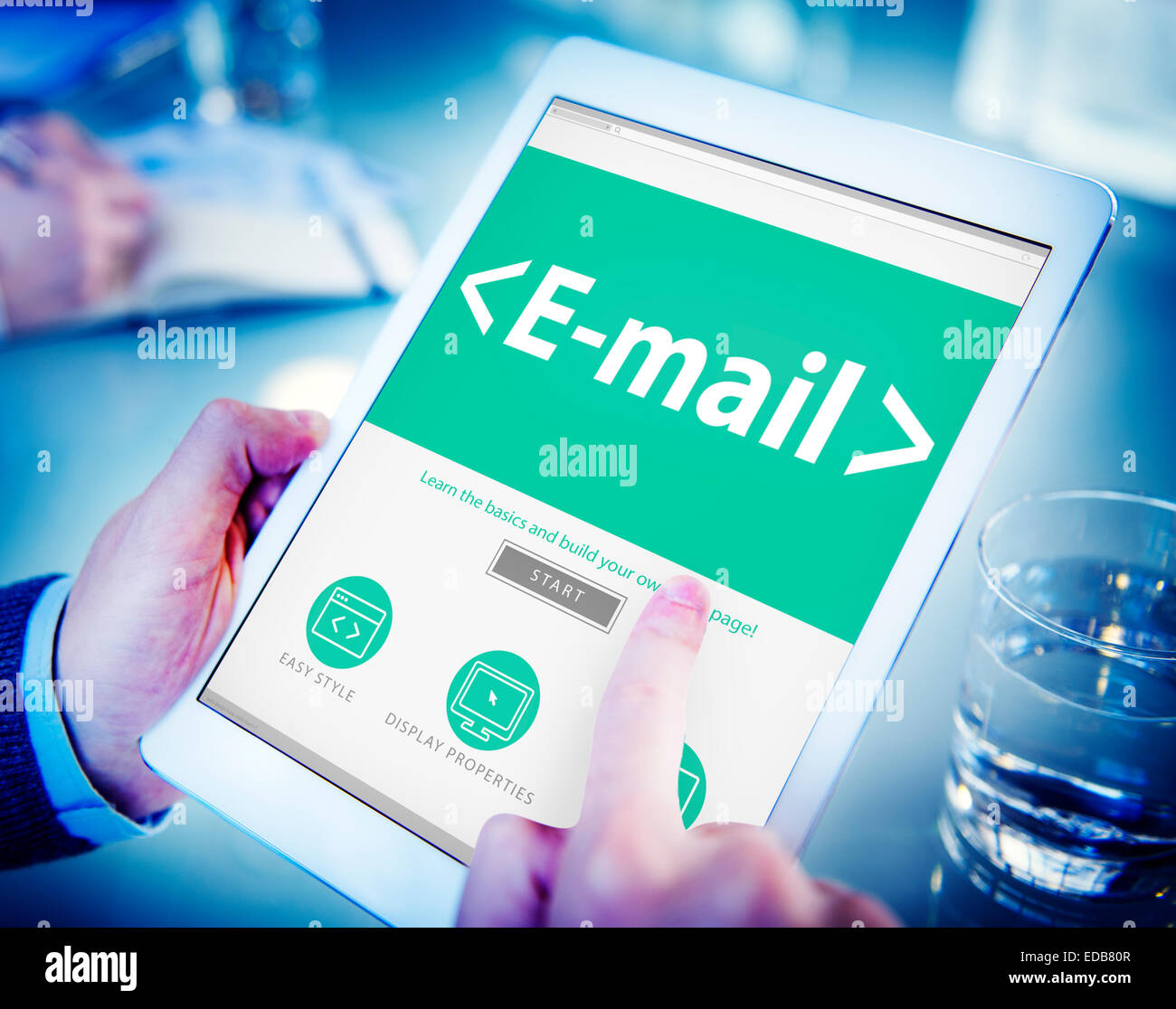 Website für Digital Online-Messaging e-Mail-Konzept Stockfoto