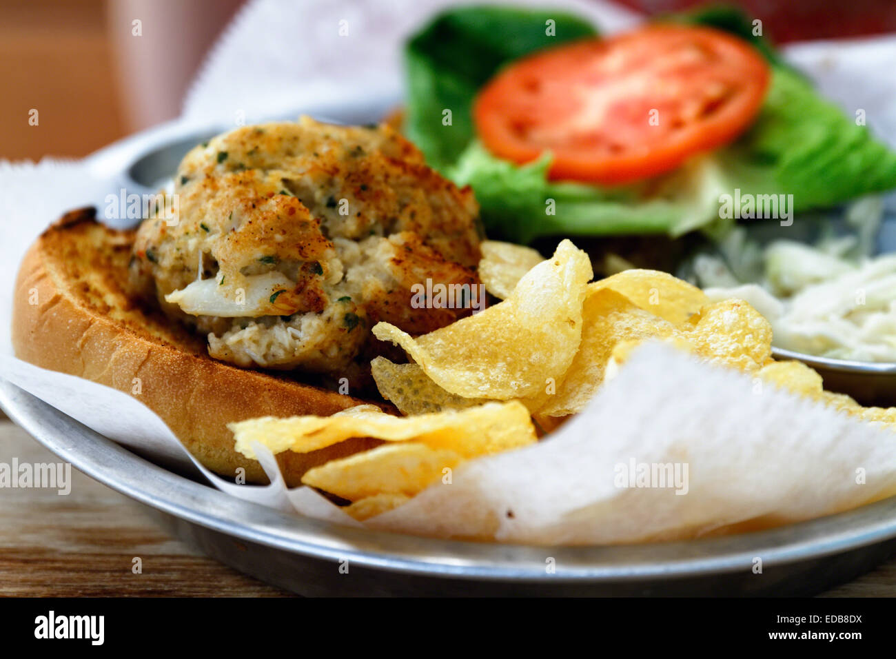 Nahaufnahme eines Maryland blaue Krabbe Sandwiches, Baltimore, Maryland Stockfoto