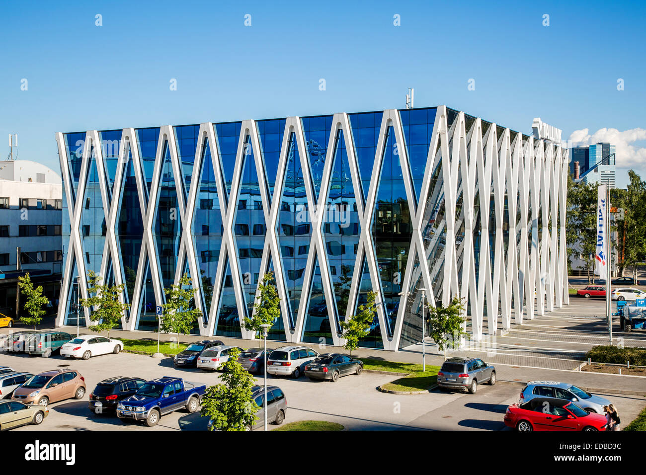 Hauptsitz der estnische Reederei Tallink, Tallinn, Estland Stockfoto