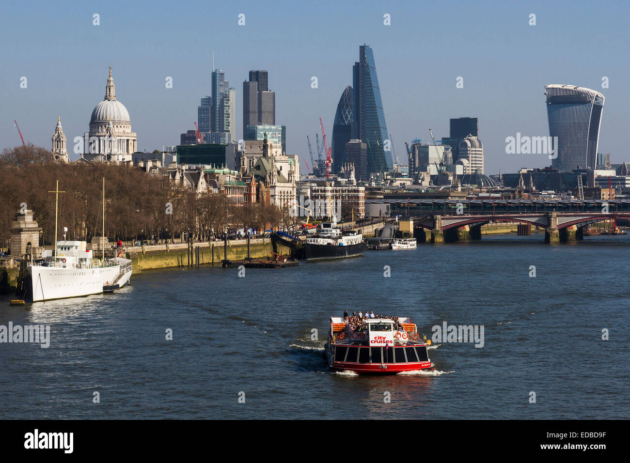 England London, Skyline der Stadt & Themse Stockfoto