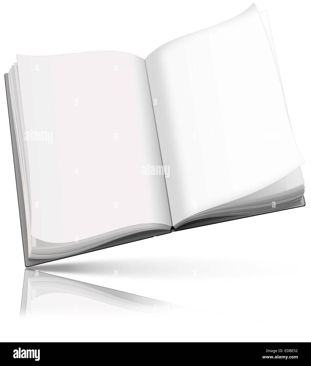 Leeres Buch, geöffnet, Abbildung Stockfoto