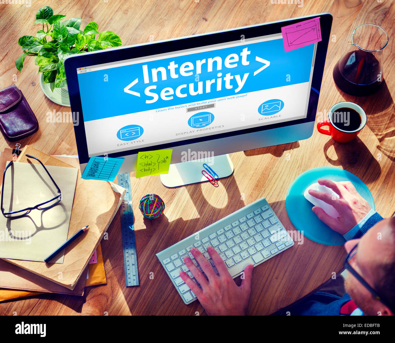 Digitale Internet-Sicherheitsschutz Suche Konzept Stockfoto