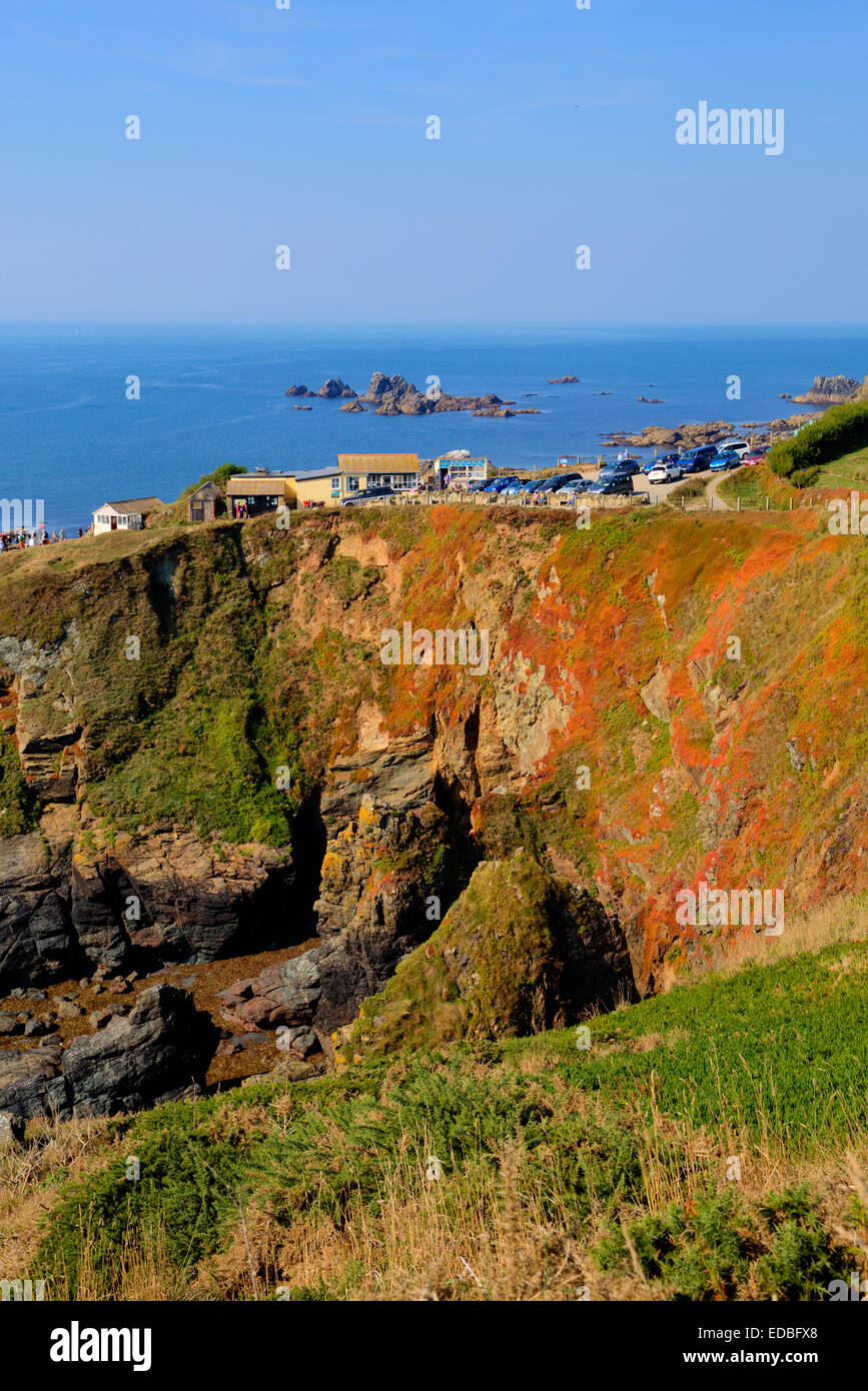 Britischen Küste im Herbst Lizard Point Cornwall UK South West England an einem sonnigen Sommertag Stockfoto
