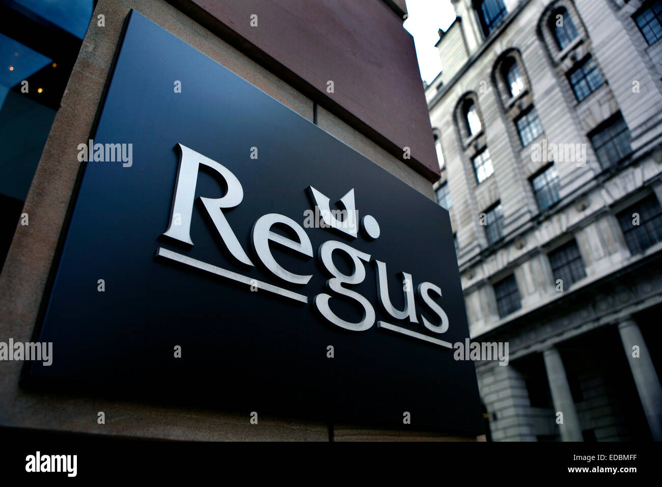 Regus, einen Arbeitsbereich Anbieter in der City of London. Stockfoto