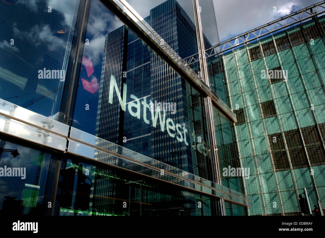 Eine Natwest Verzweigung in Canary Wharf. Stockfoto