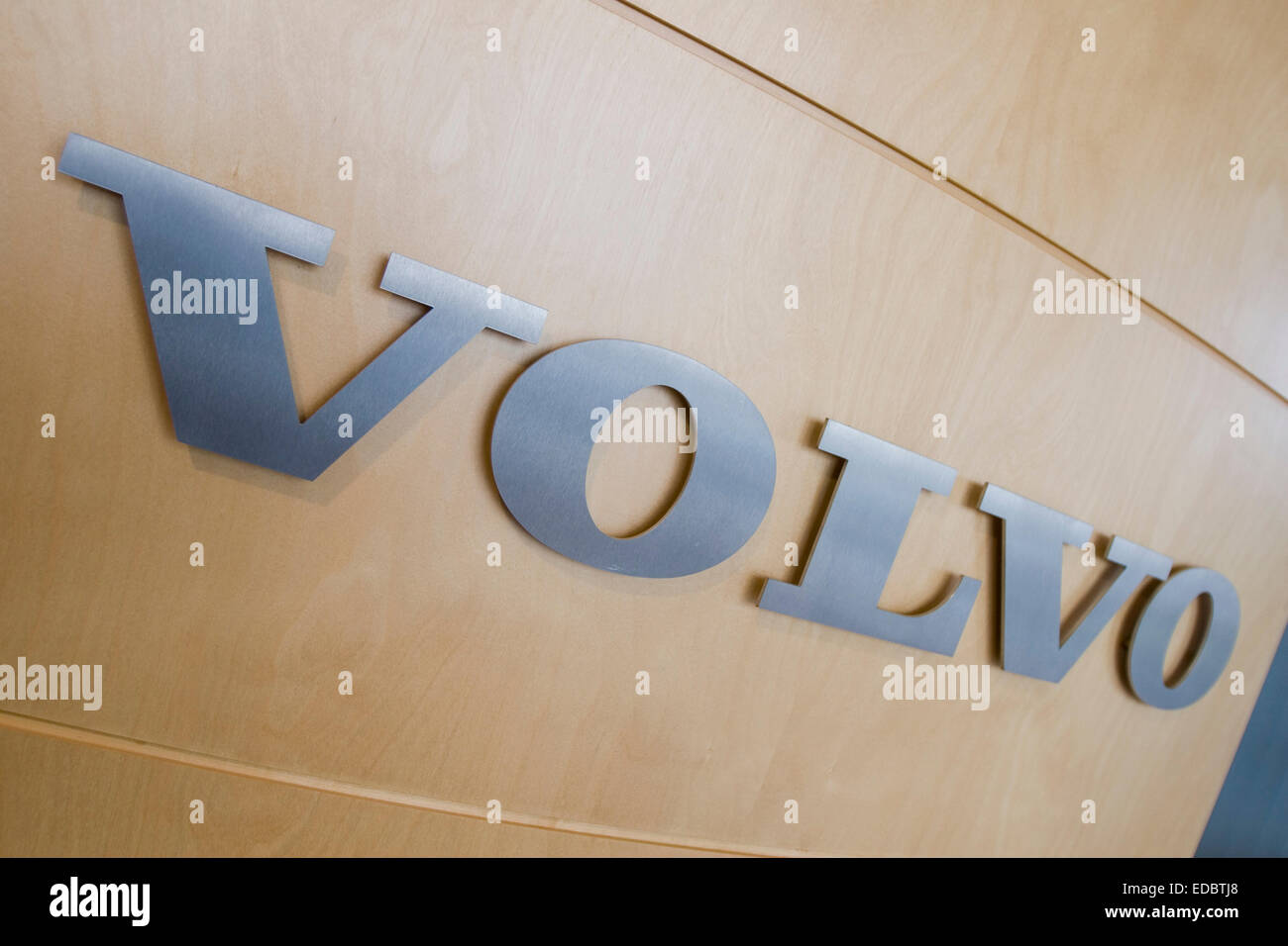 Vovo branding in einem showroom Stockfoto