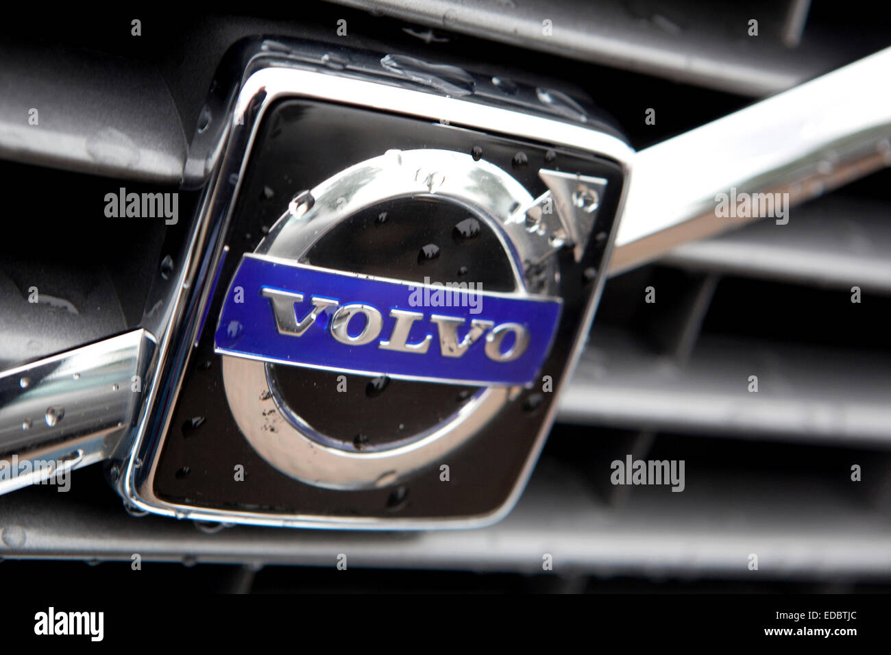 Anschauliches Bild von einem Volvo-Logo, Cambridge. Stockfoto