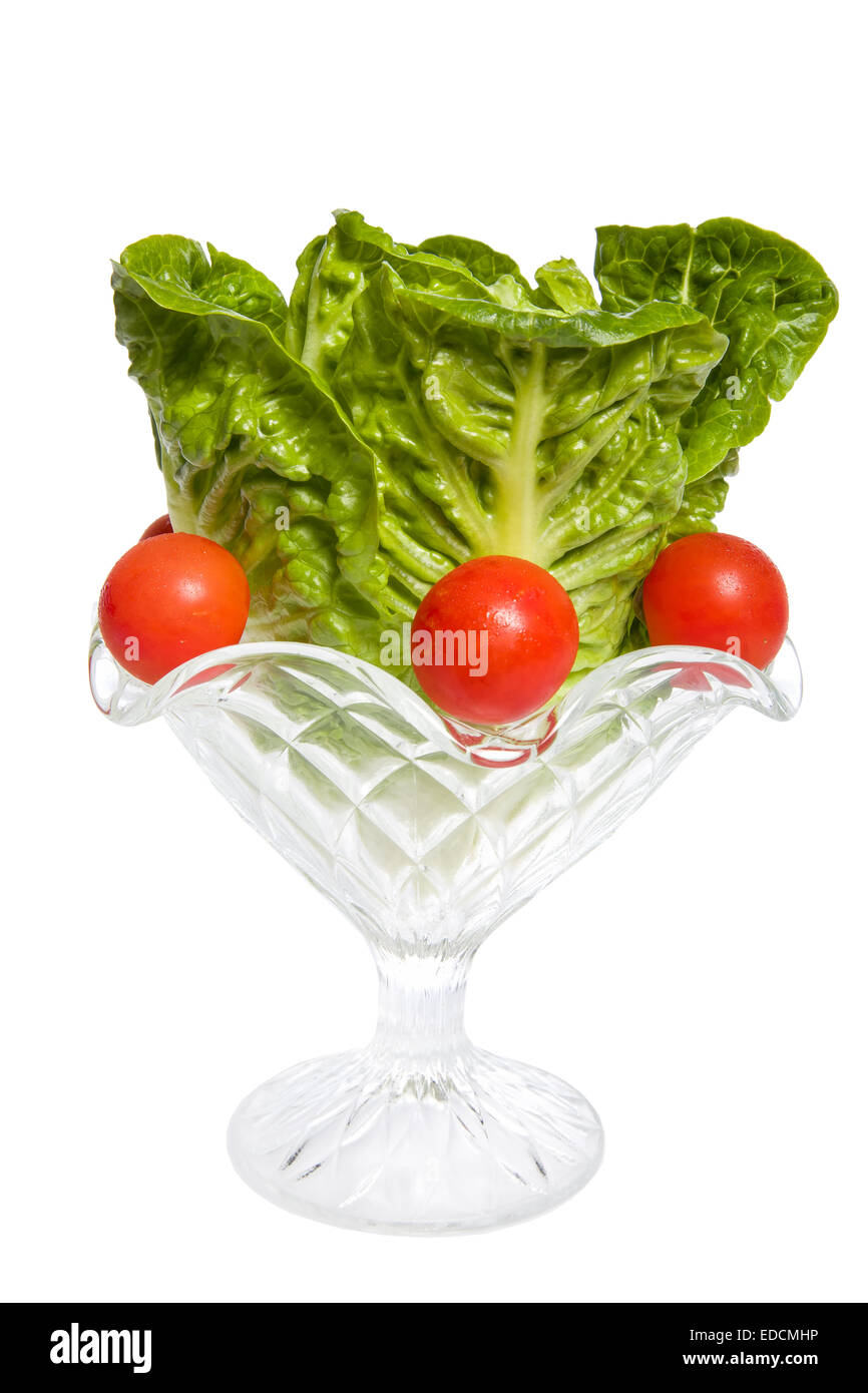 Grüner Salat ist eine große Quelle von Vitaminen Stockfoto