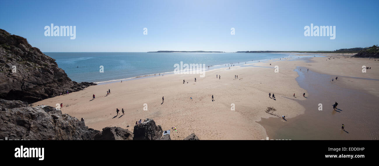 Tenby, Schloss Strand von St. Catherines Island Stockfoto