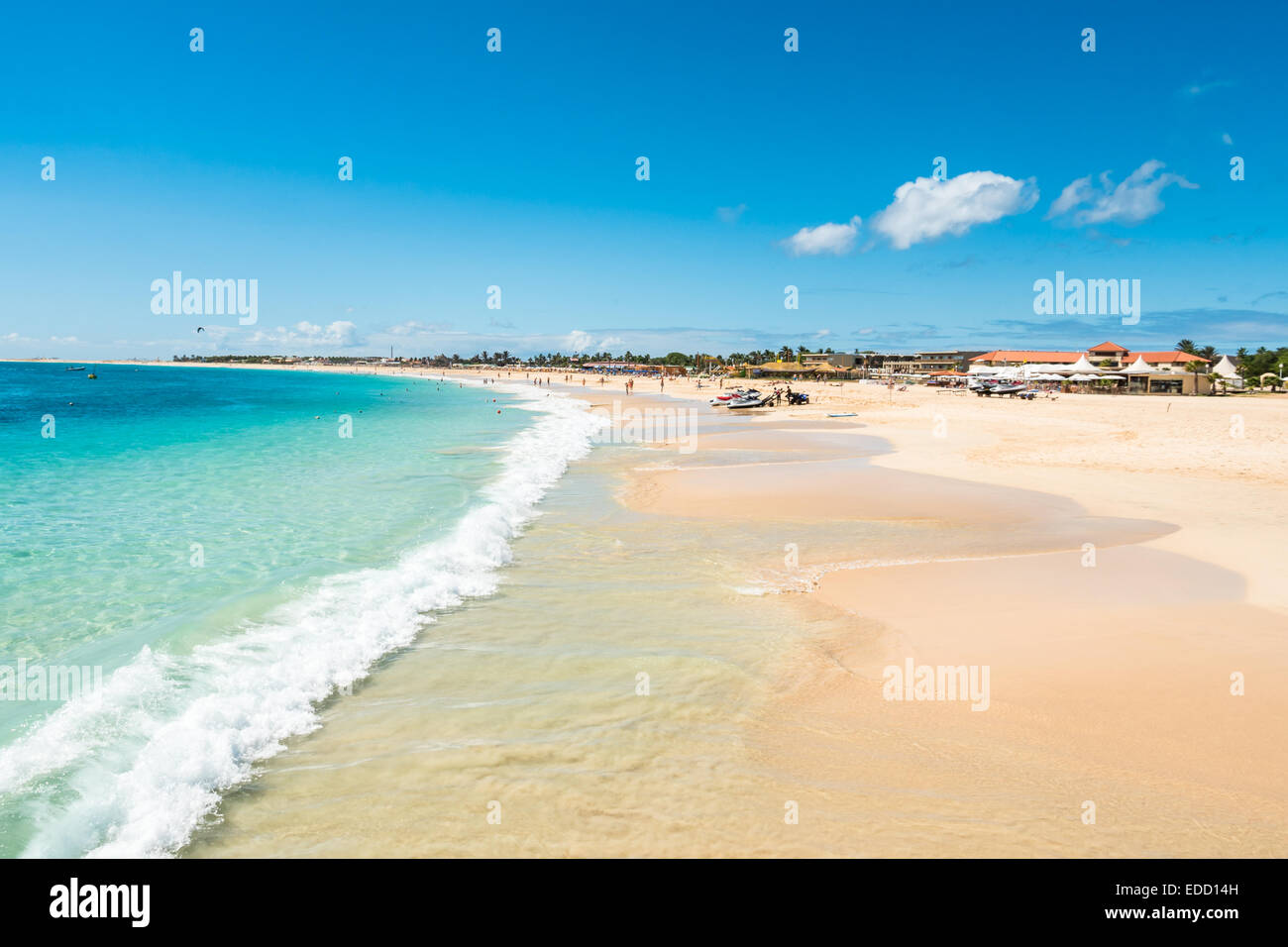 Strand von Santa Maria in Sal Kapverden - Cabo Verde Stockfoto