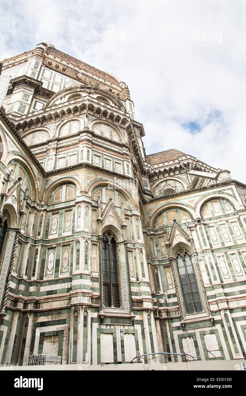 Florenz, Italien-august 26, 2014:view der Santa Maria del Fiore, insbesondere in das Zentrum von Florenz in einem bewölkten Tag. Stockfoto